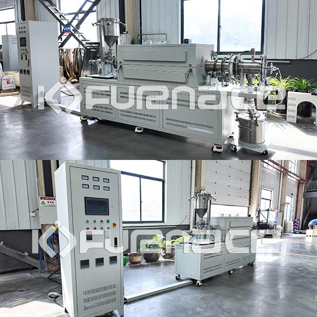 continuous feeding and discharging rotary tube furnace